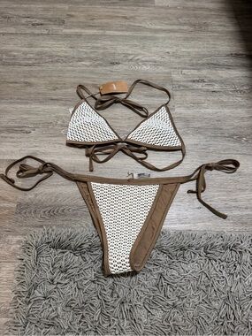 Samiol Neutral Tan Bikini Bottom with Brand Tag